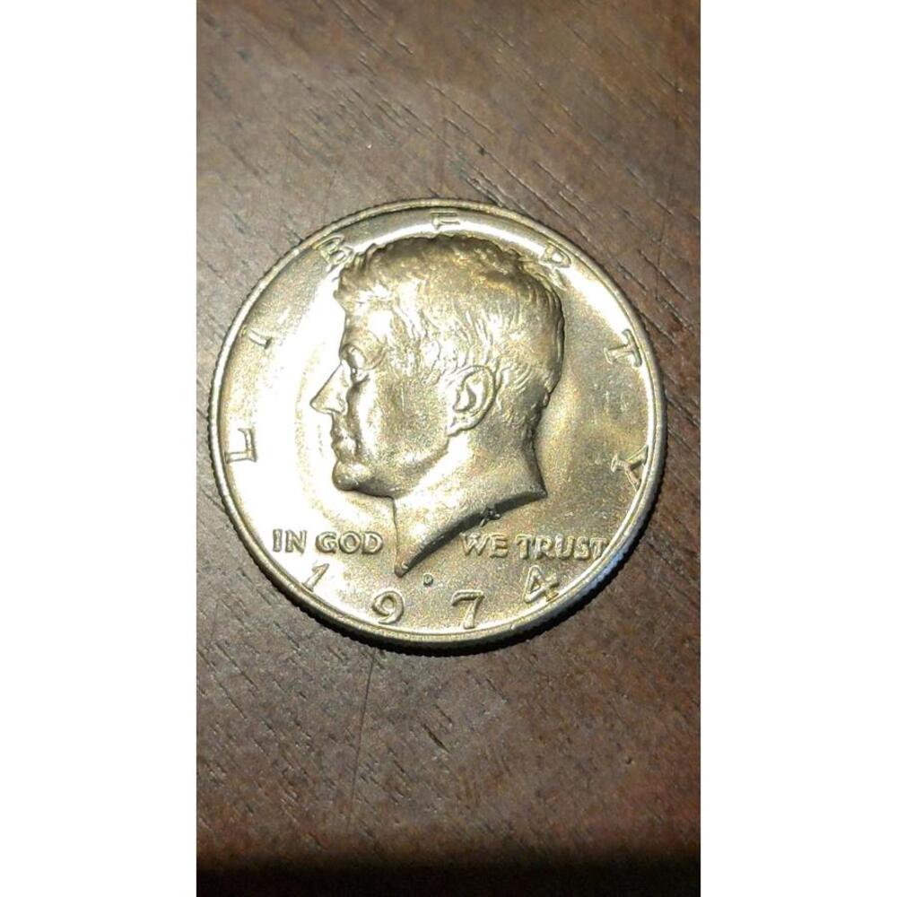 1974D Kennedy Half Dollar Doubled Die Obverse Variety FS-101 Near Uncirculated